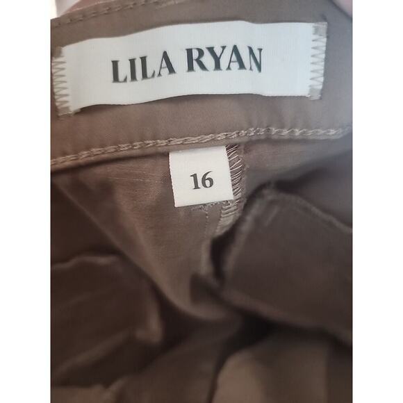 Lila Ryan The Jenalyn Bootcut Trousers Size 16 Taupe Grey NWT Excellent A109 - Picture 6 of 7